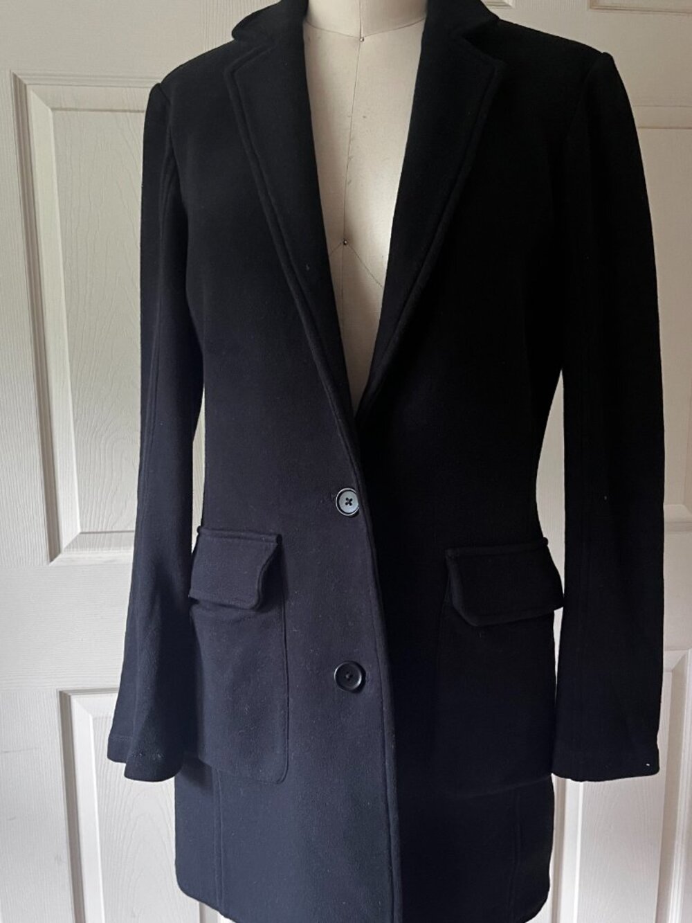 Standard James Perse Cotton Black Longline Jacket Size 4 - 6 (James Perse 2) - Picture 5 of 6